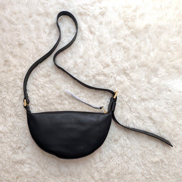 Brand New ALLSAINTS Half Moon Leather Crossbody Bag in Black - Picture 5 of 10